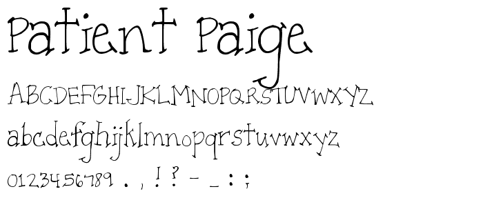 Patient Paige font